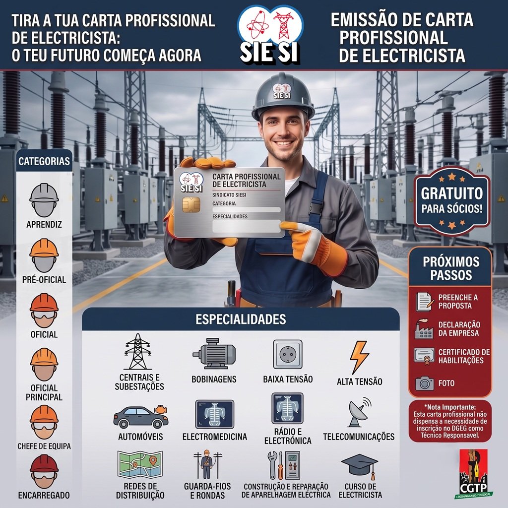 Carta Profissional de Eléctricista